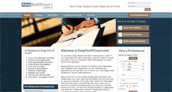 Desktop Screenshot of keepoutofcourt.com