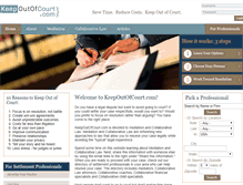 Tablet Screenshot of keepoutofcourt.com